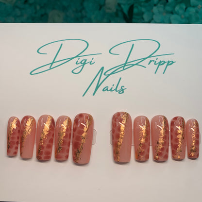 Rosé Croc Press Ons