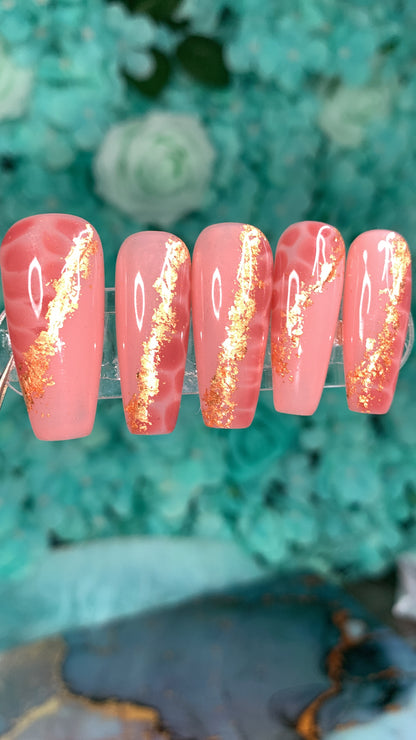 Rosé Croc Press Ons