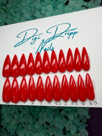 Solid Basic Red 20-Piece Press-On Nail Set