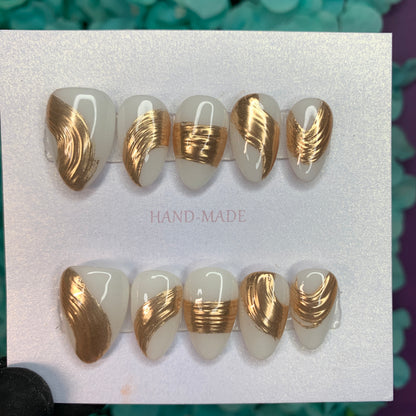 Gold& white
