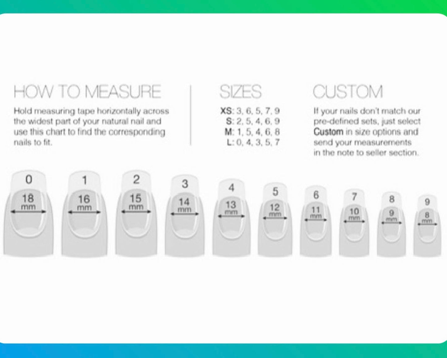 Solid basic nail set 20-24 nails