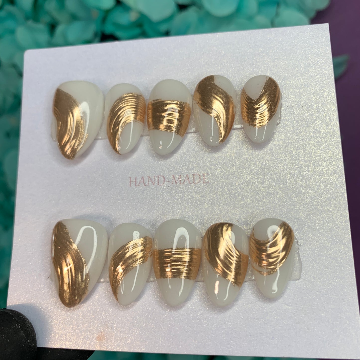 Gold& white