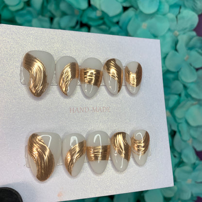 Gold& white