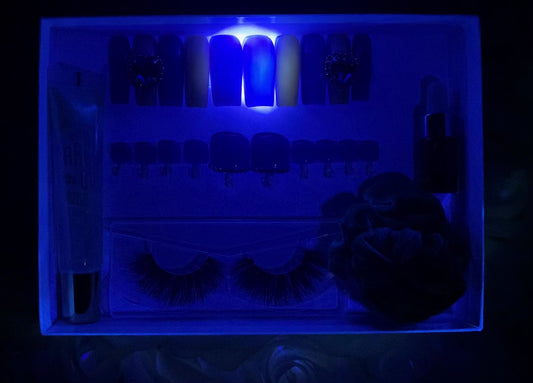Blue glow hearts